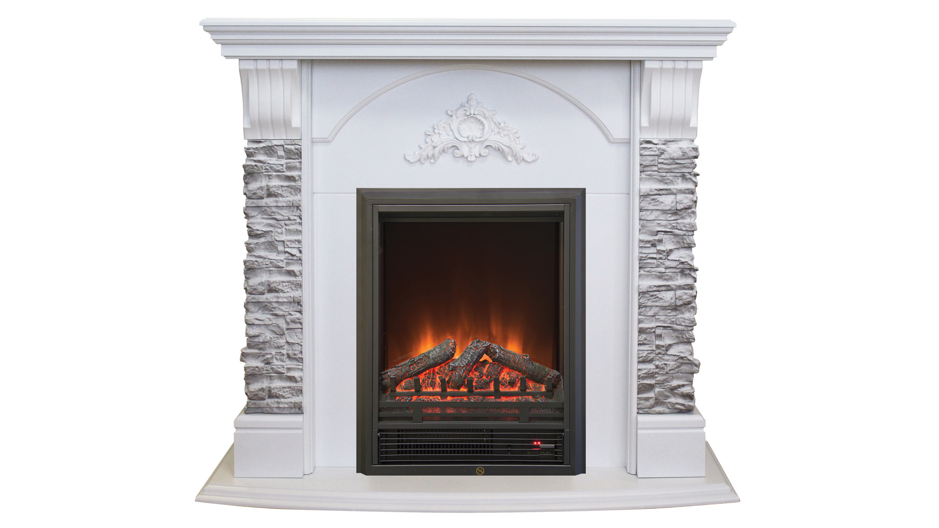 Электрокамин RealFlame  Athena GR WT с очагом Eugene