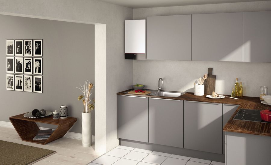 Настенный газовый котел Viessmann Vitodens 111-W 25 кВт со встроенным бойлером 46 л 7" дисплей (B1LF)
