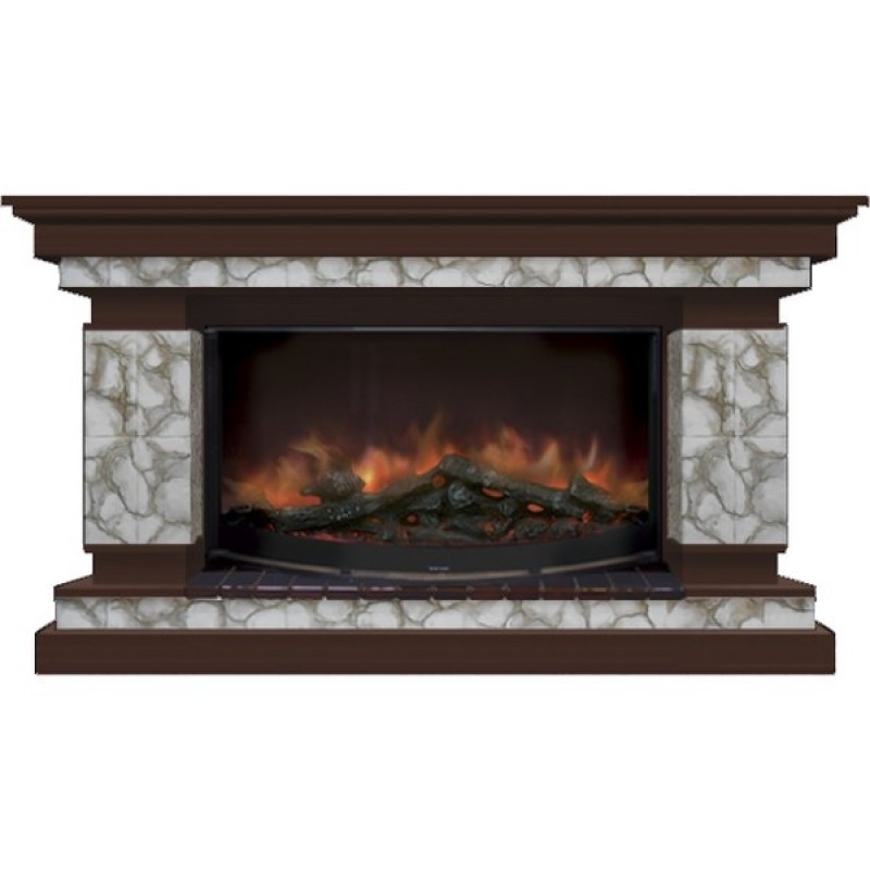 Каминокомплект Glenrich Лорд 86 (Rondo S86) карелия дуб