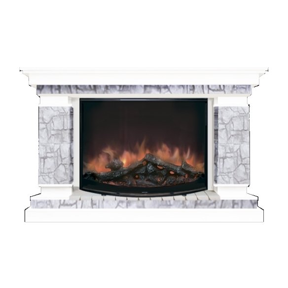 Каминокомплект Glenrich Лорд 36 (Rondo S36) старый город белый