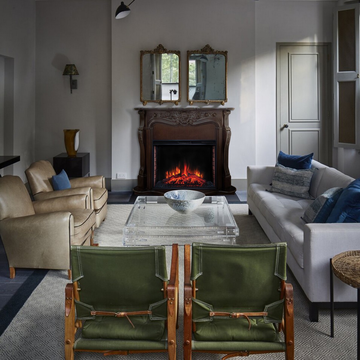 Электрокамин RealFlame Ellada 33 AO с очагом Epsilon 33