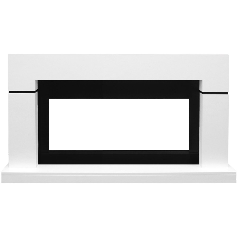 Каминокомплект Royal Flame  Lindos - Белый (Ширина 1470мм) с очагом Crystal 36 RF