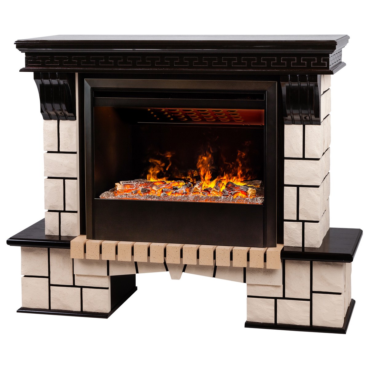 Электрокамин RealFlame  Stone 26 AO с очагом 3D Helios 26 SBG