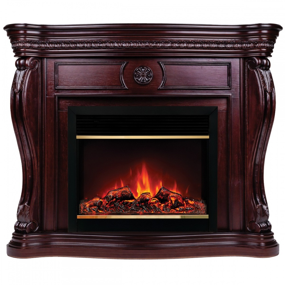 Электрокамин RealFlame Barcelona 33 AO с очагом Moonblaze Deluxe Brass