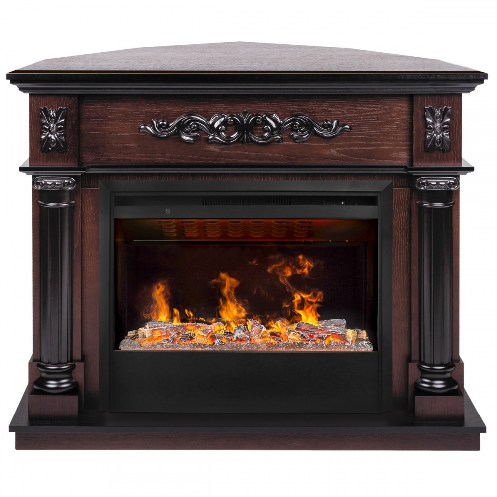 Электрокамин RealFlame Silvia Corner 26 AO с очагом 3D Helios 26 SBG