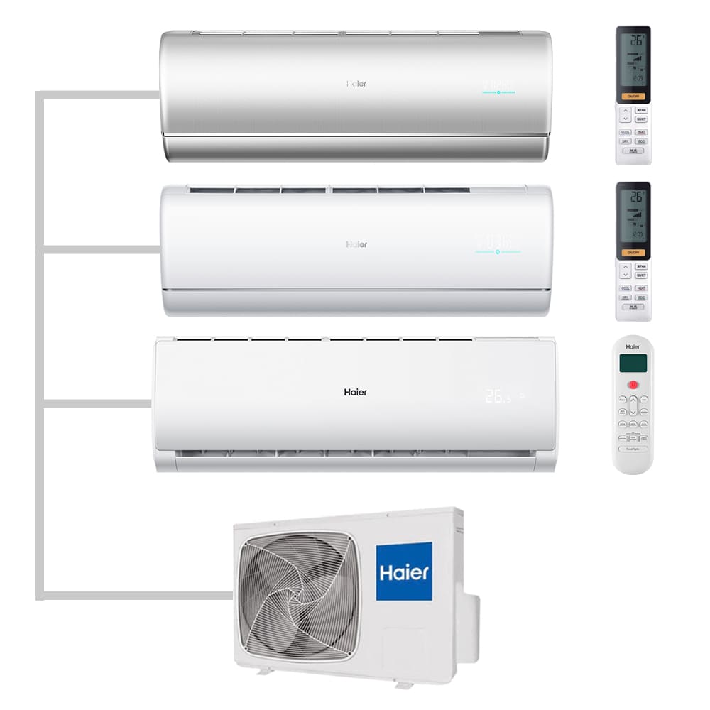 Мульти сплит-система настенная Haier AS35S2SJ2FA-S / AS35S2SJ2FA-W / AS12TS6HRA-M / 3U70S2SR5FA Inverter