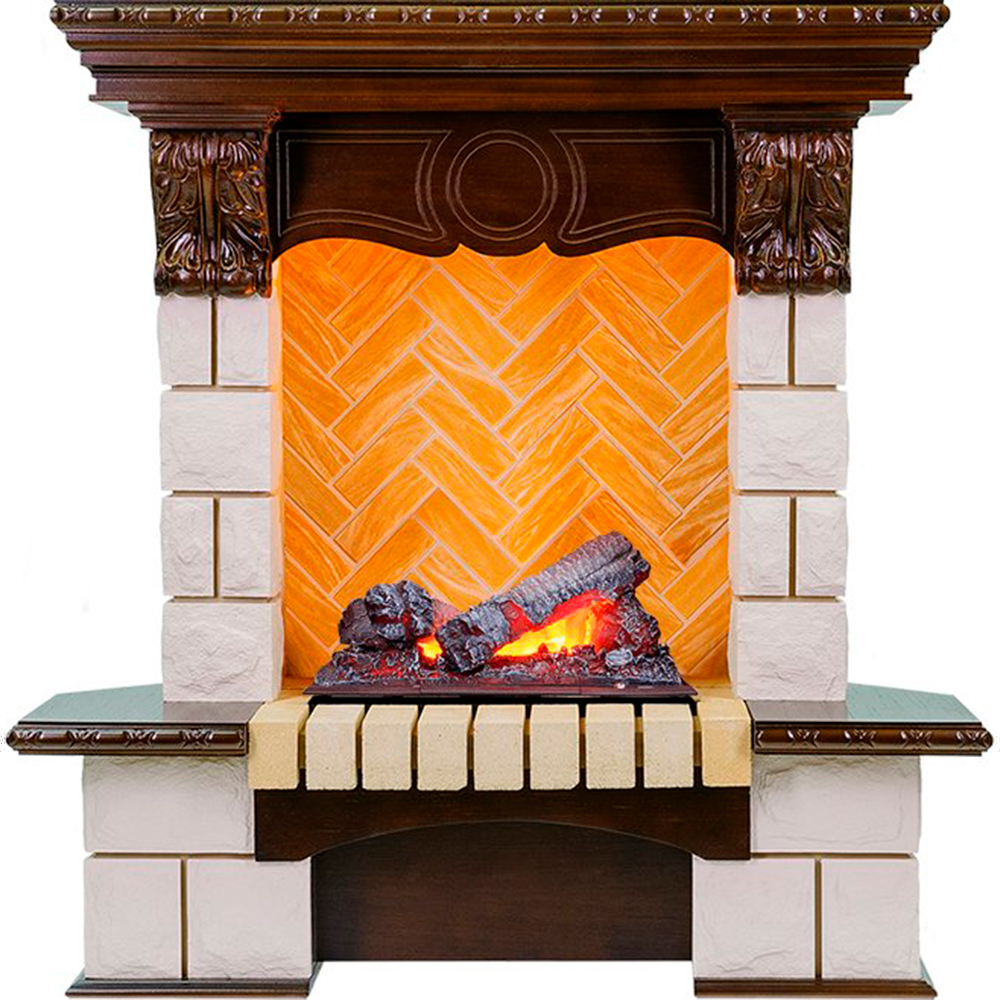 Каминокомплект Dimplex Pierre Luxe - Темный дуб / Шампань (Высота 975мм) с очагом Cassette 400 NH