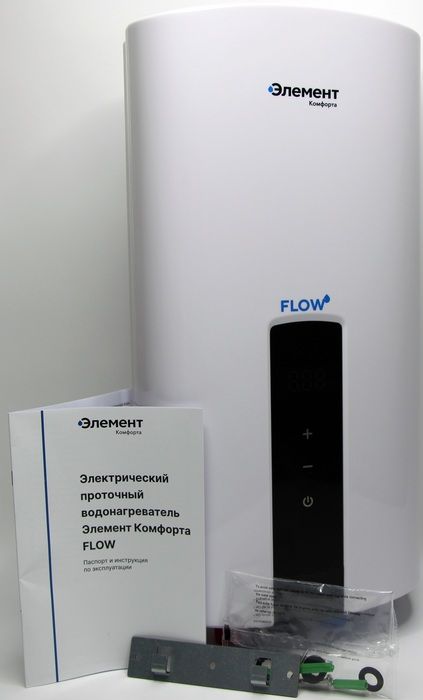 Электрический проточный водонагреватель 8 кВт Элемент Комфорта Flow 9кВт - 3ф