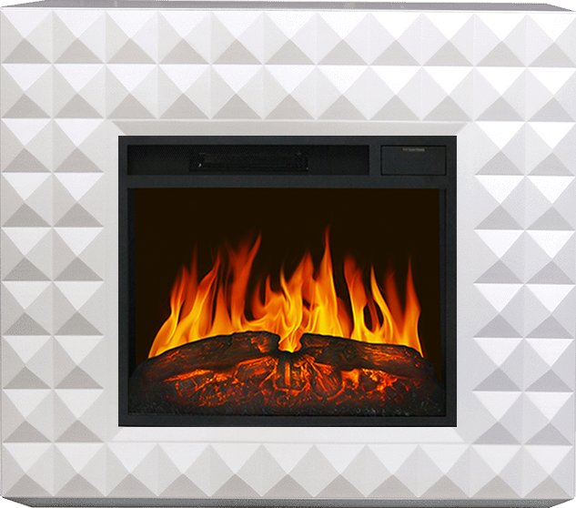 Каминокомплект Royal Flame  Diamond - Бьянко белый с очагом Vision 23 LED FX