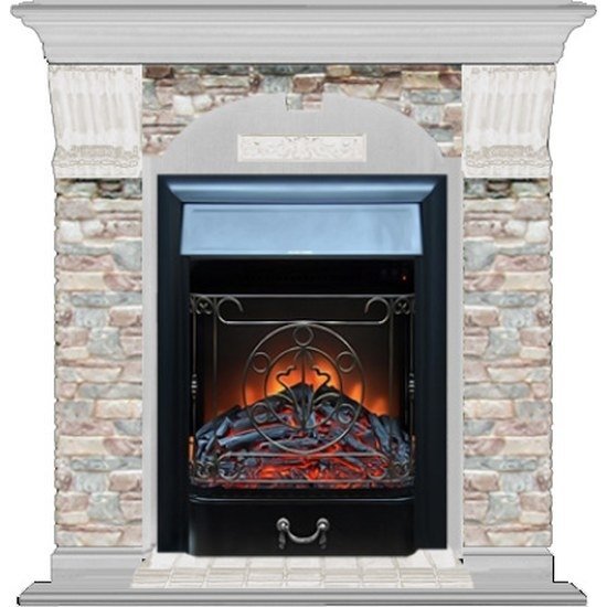 Каминокомплект Glenrich Арочный Грот цветной (Magestic)