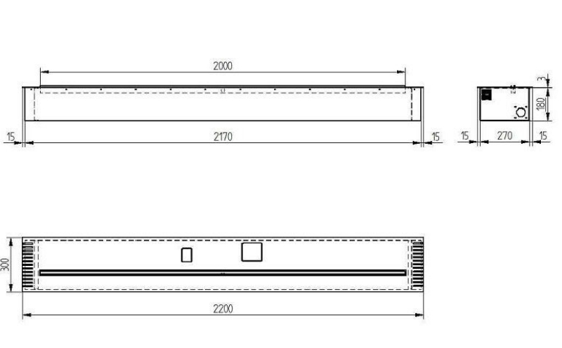 Биокамин автоматический Zefire 2200 шлифованный