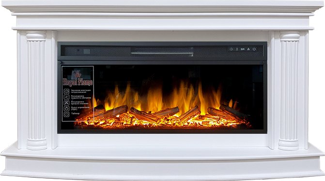 Каминокомплект Royal Flame  Rome  - Белый с очагом Vision 42 LOG LED