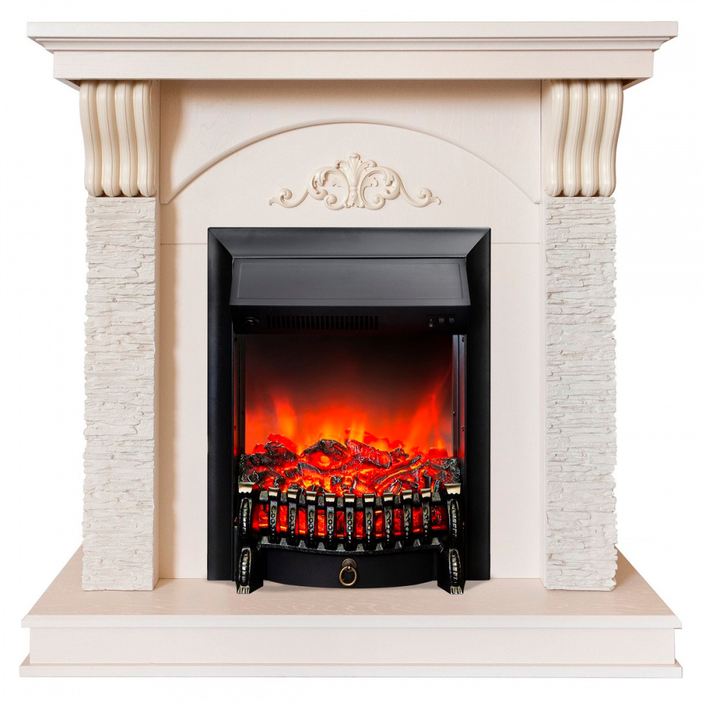 Электрокамин RealFlame Corfino WT с очагом Fobos Lux Black