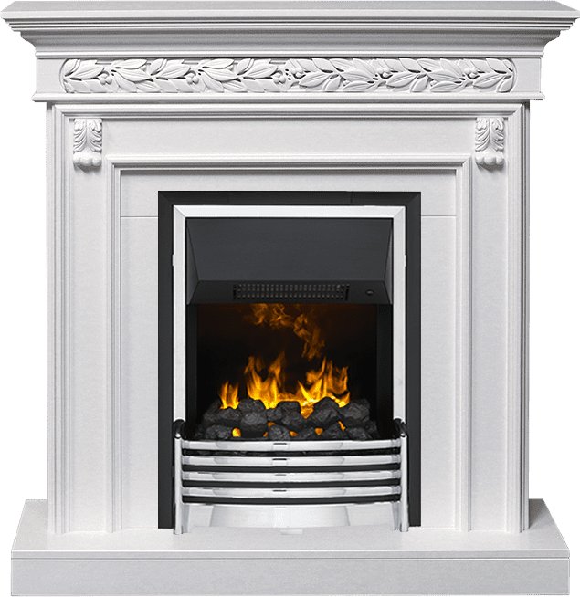 Каминокомплект Dimplex Valletta - Белый (Ширина 1040 мм) с очагом Flagstaff