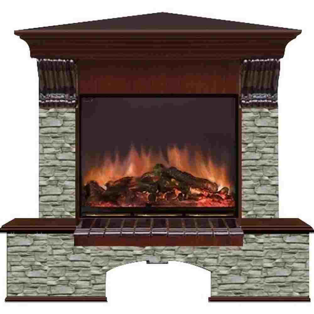 Каминокомплект Glenrich Бостон Arte 23 угловой красное дерево