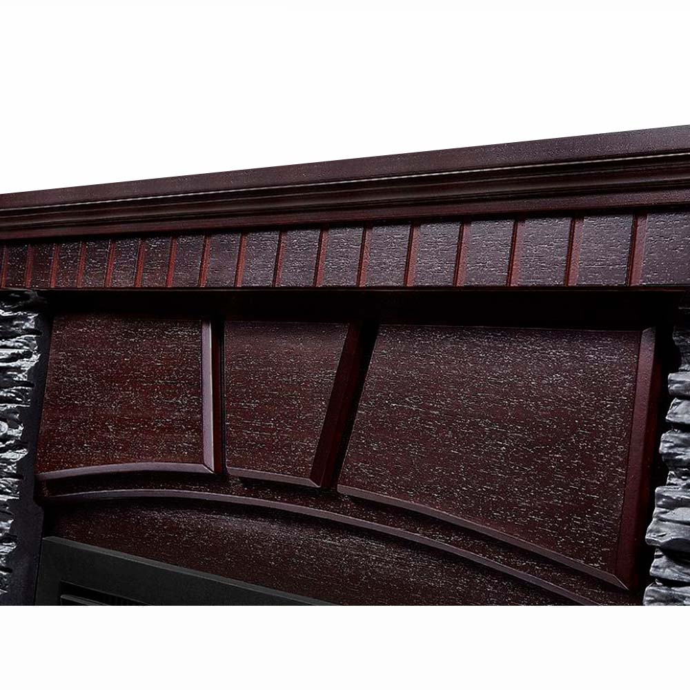 Портал Firelight Porto 25 камень черный, шпон венге