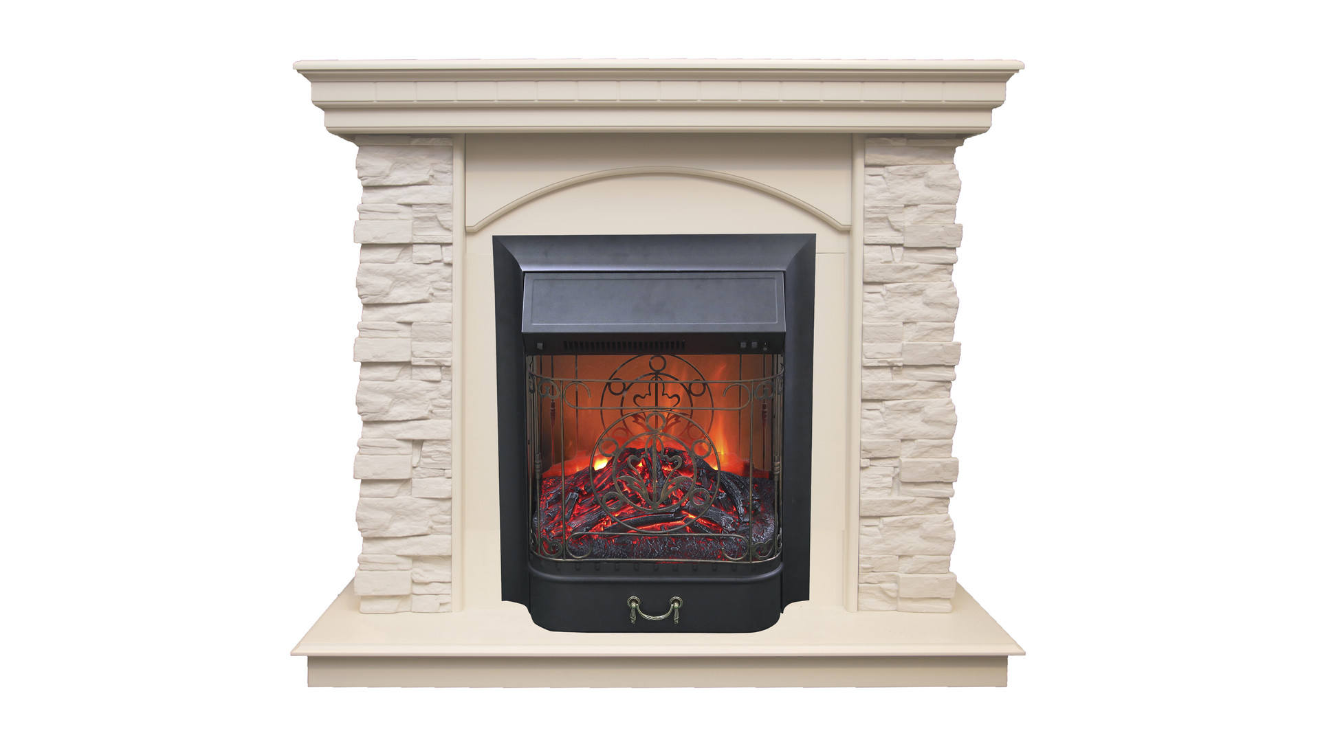 Электрокамин RealFlame  Elford WT с очагом Majestic Lux BL S