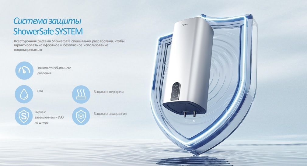 Электрический накопительный водонагреватель Midea MWH50-20SQD-OCEAN