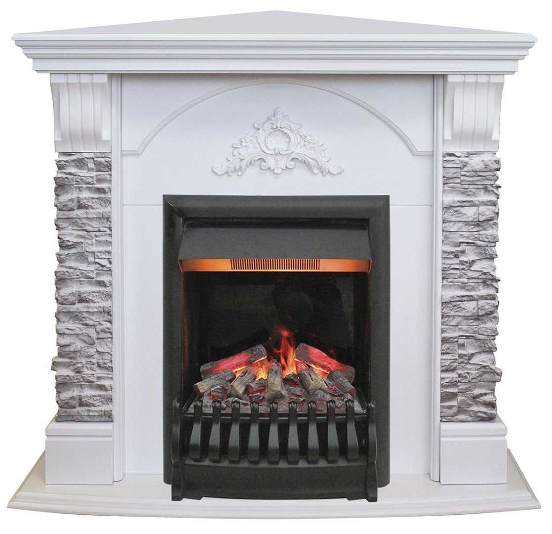 Электрокамин RealFlame Athena Corner GR с Oregan 3D
