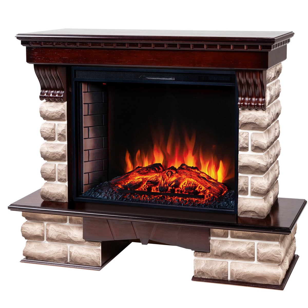 Электрокамин RealFlame  Kansas 33/33W AO с очагом Epsilon 33