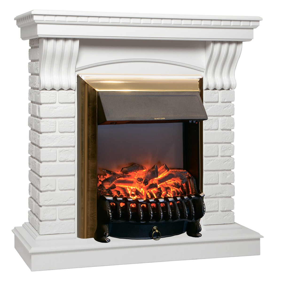 Электрокамин RealFlame  Jazz WT с очагом Fobos Lux Brass