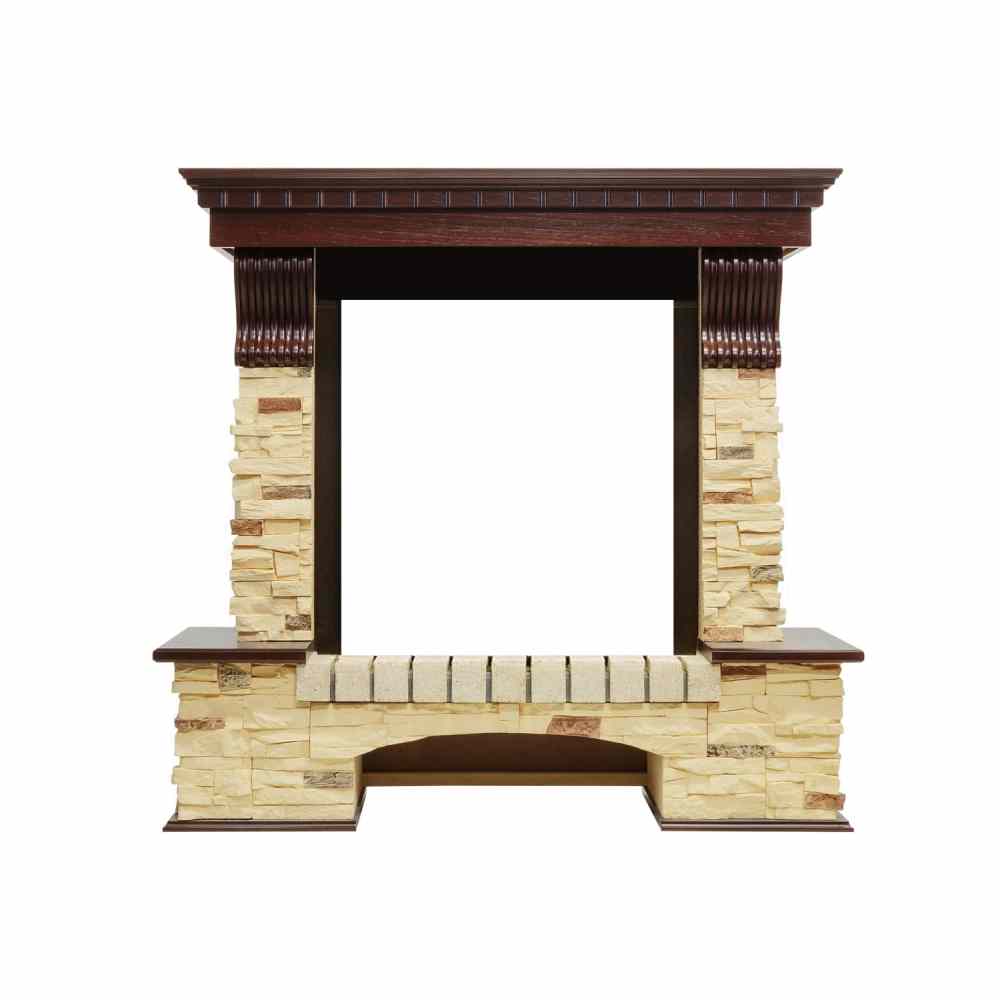 Каминокомплект Dimplex Pierre Luxe - Темный дуб / Сланец с очагом Aspen Gold