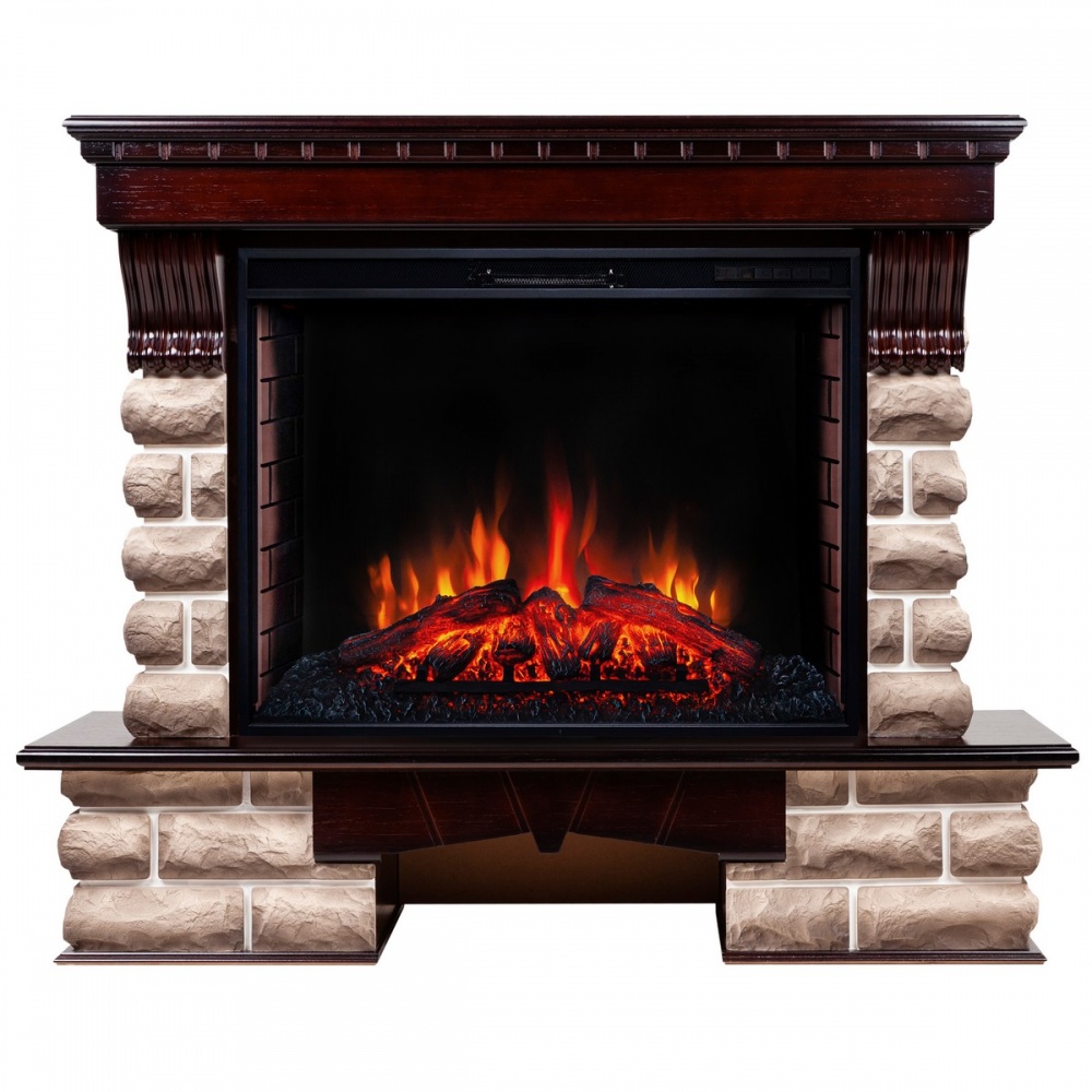 Электрокамин RealFlame  Kansas 33/33W AO с очагом Epsilon 33