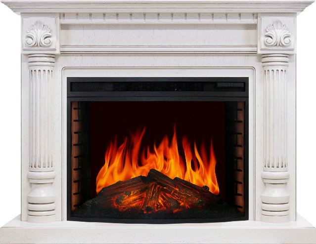 Каминокомплект Royal Flame  Edinburg - Слоновая кость с патиной с очагом Dioramic 33 LED FX