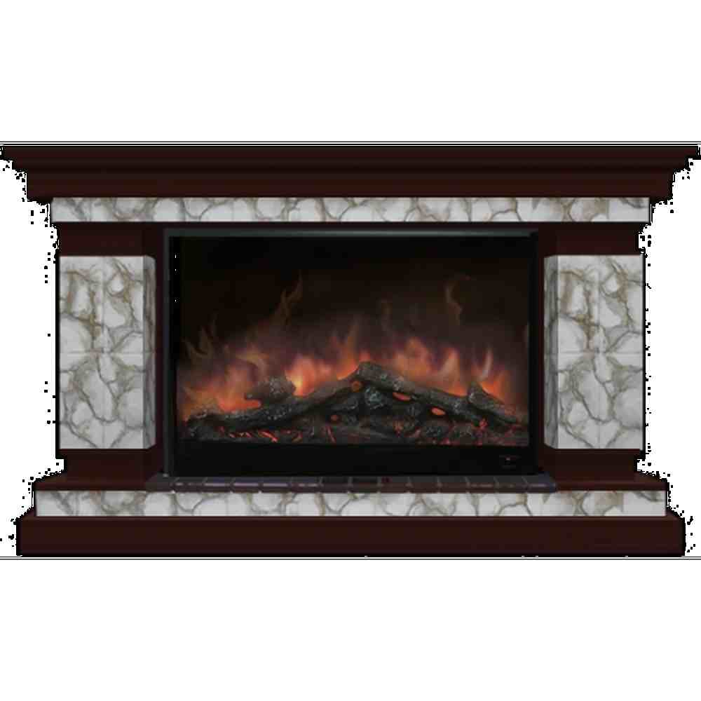 Каминокомплект Glenrich Лорд 10 Premier S10 камень Карелия, шпон дуб