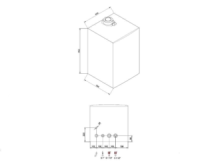 Настенный газовый котел > 100 кВт Baxi LUNA DUO-TEC MP+ 1.130