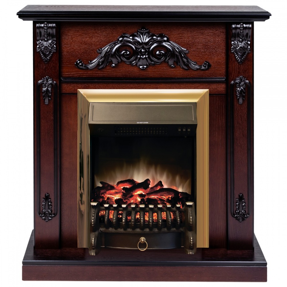 Электрокамин RealFlame Anita AO с очагом Fobos Lux Brass