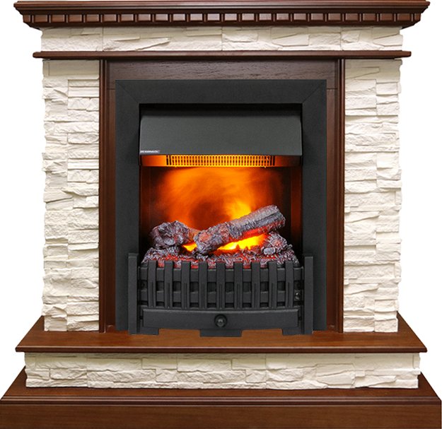 Каминокомплект Dimplex Calgary - Дуб / Сланец белый с очагом Danville Black FB2