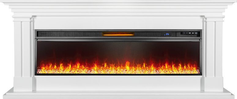 Каминокомплект Royal Flame  Lyon 60 - Белый с очагом Vision 60 LED