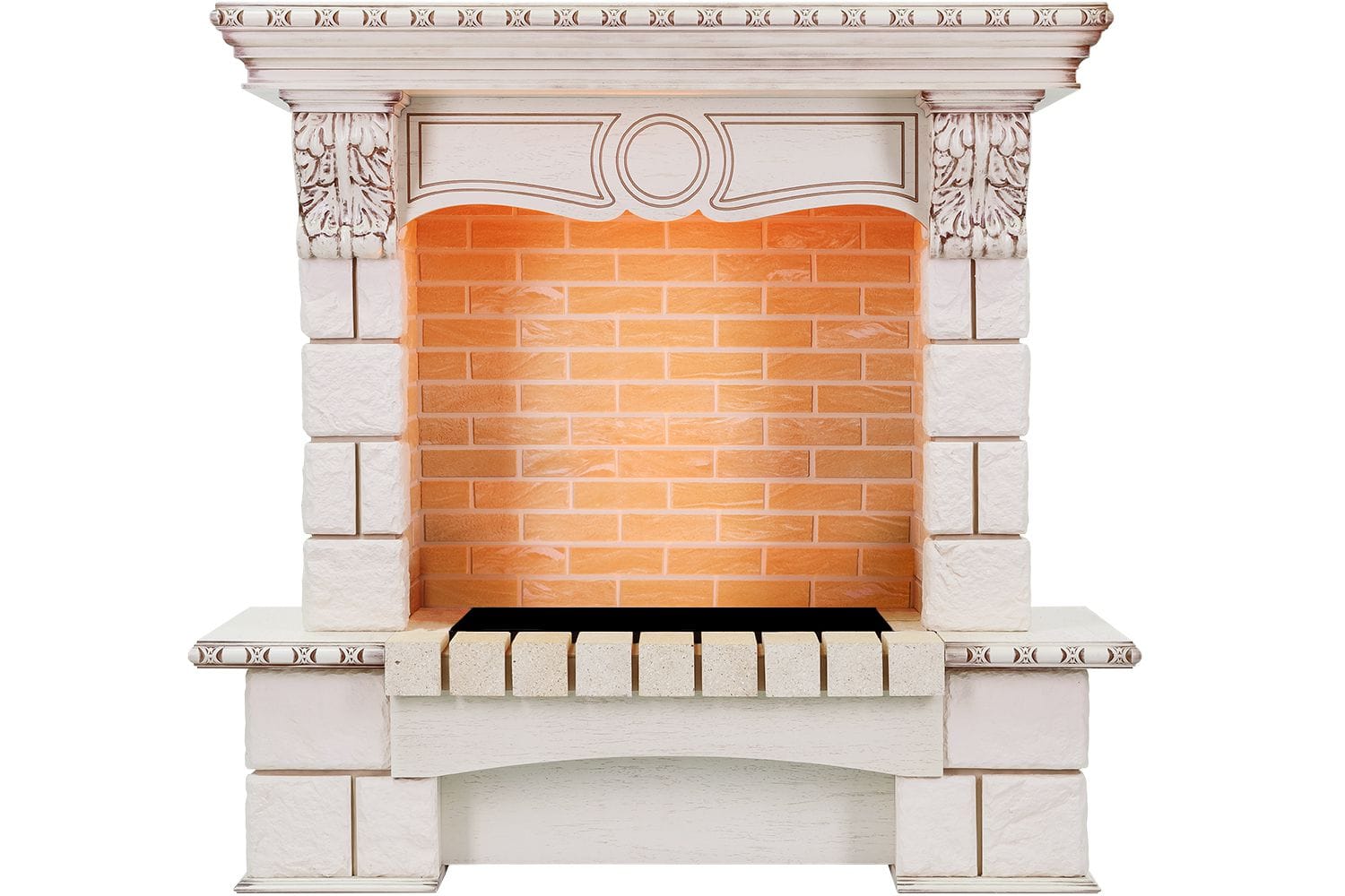 Каминокомплект Dimplex Pierre Luxe - Слоновая кость / Шампань (Высота 1035мм) с очагом Cassette 600 NH