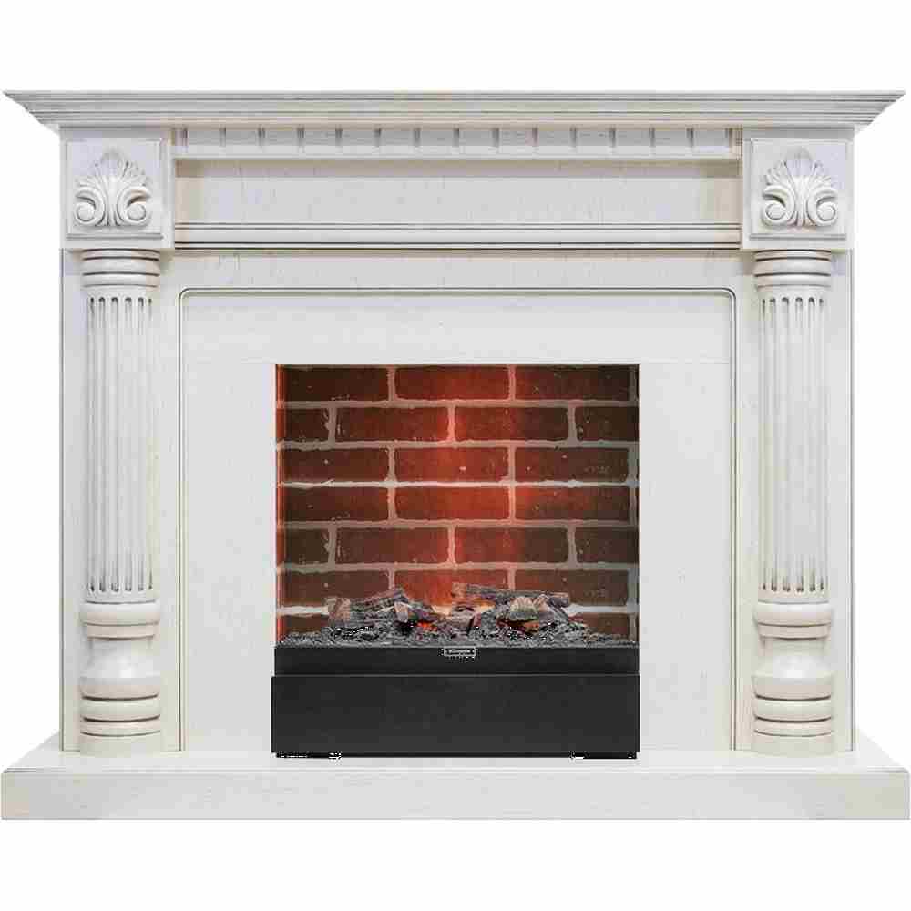 Каминокомплект Dimplex Edinburg - Слоновая кость / Кирпич с очагом Juneau