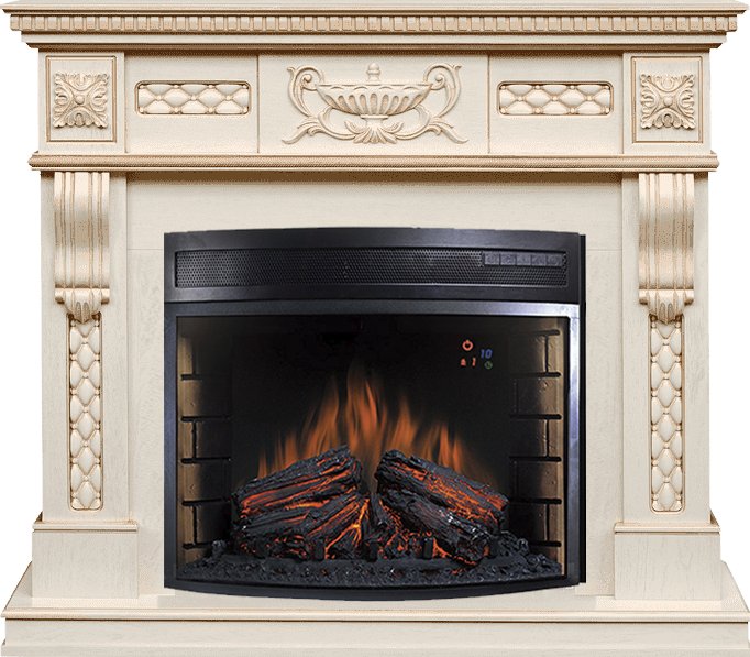 Каминокомплект Royal Flame  Corsica - Слоновая кость с патиной с очагом Dioramic 28 LED FX