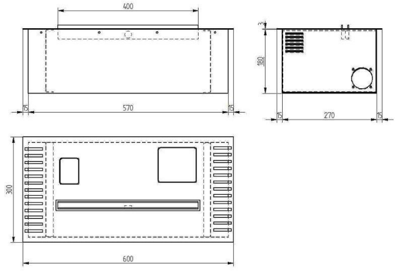 Биокамин автоматический Zefire 600 серебристый