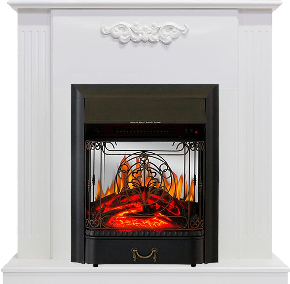 Каминокомплект Royal Flame  Lumsden - Белый дуб с очагом Majestic FX M Black