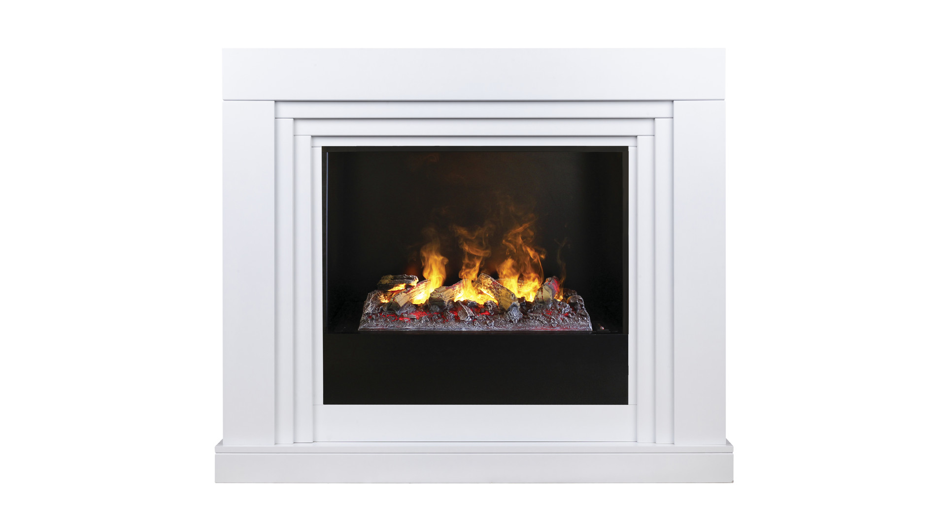 Электрокамин RealFlame  Stanley 26 WT с очагом 3D Cassette 630 + Black вставка