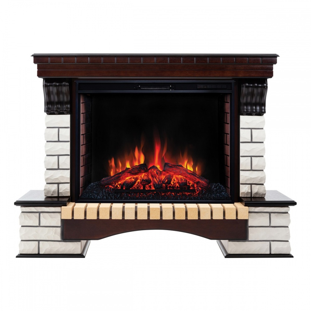 Электрокамин RealFlame Country 33/33W AO с очагом Epsilon 33