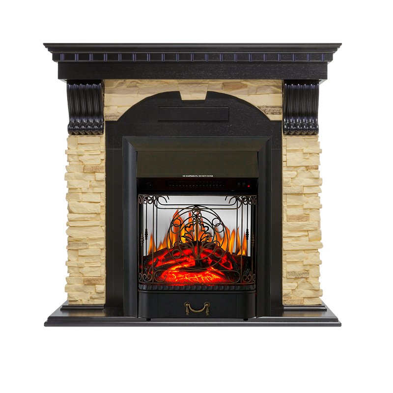 Каминокомплект Royal Flame  Dublin - Венге / Сланец с очагом Majestic FX M Black