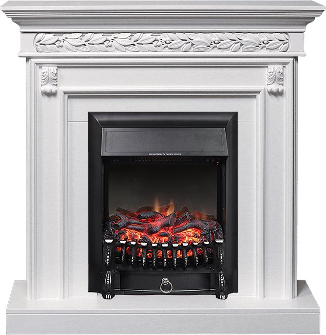Каминокомплект Royal Flame  Valletta - Белый (Ширина 1040 мм) с очагом Fobos FX Black