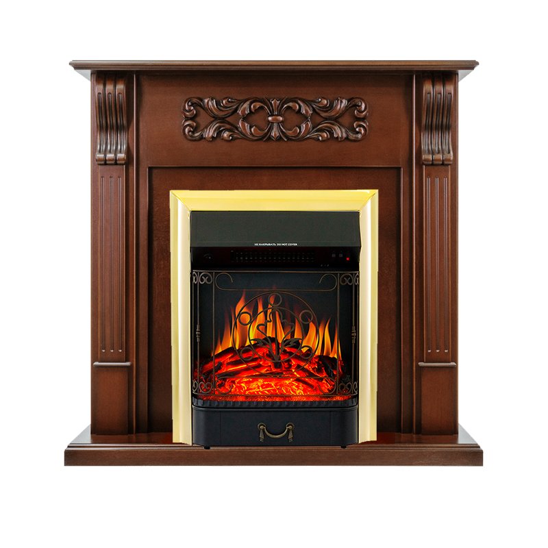 Каминокомплект Royal Flame  Venice - Махагон коричневый антик с очагом Majestic FX Brass