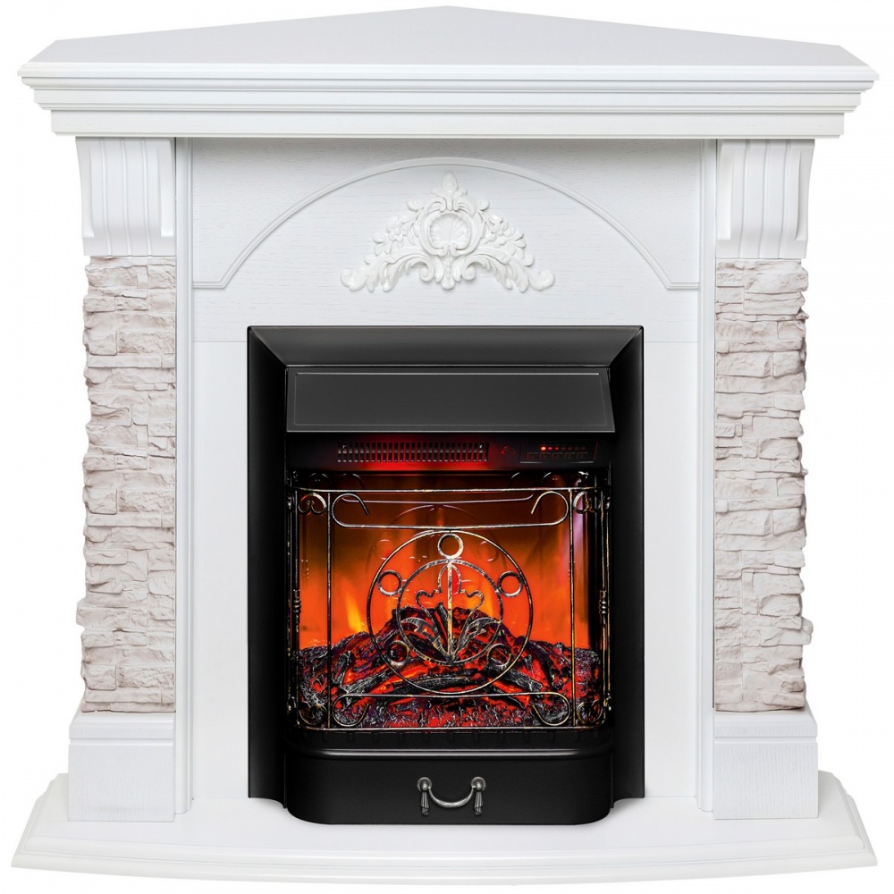 Электрокамин RealFlame  Athena Corner GR с очагом Majestic Lux Black RC