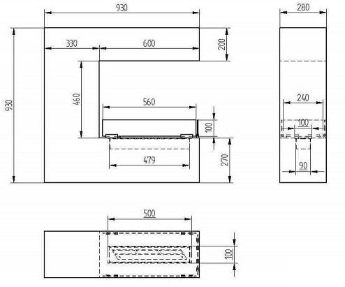Биокамин напольный Zefire Magnate