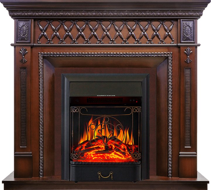 Каминокомплект Royal Flame  Alexandria - махагон коричневый антик с очагом Majestic FX Black