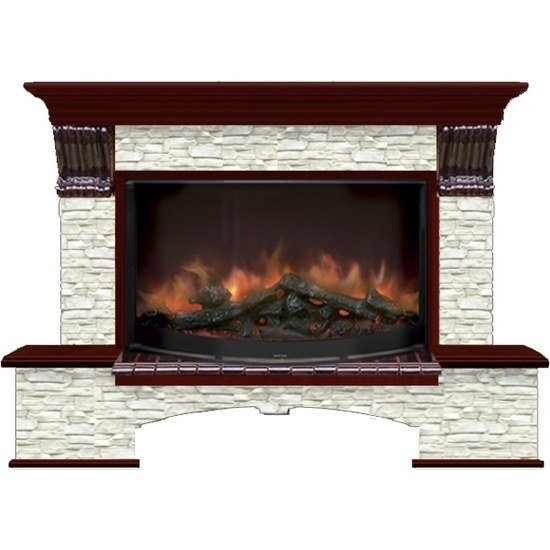 Каминокомплект Glenrich Бостон 86 (Rondo S86) красное дерево