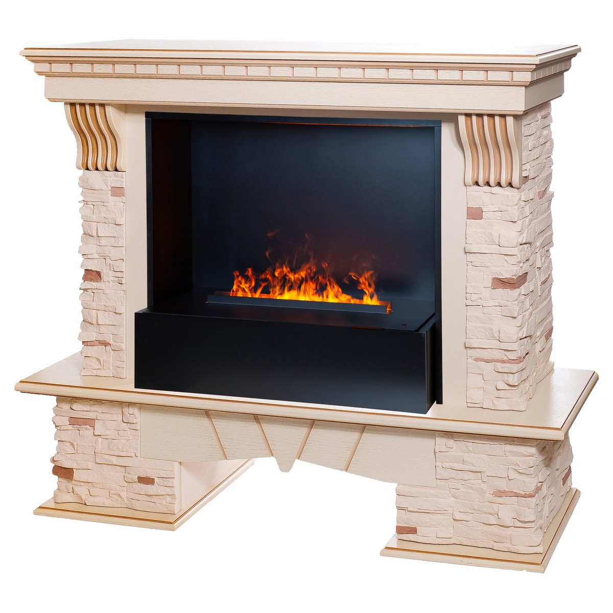 Электрокамин RealFlame  Sorento 25,5/26 WT с очагом 3D Cassette 630 Black Panel