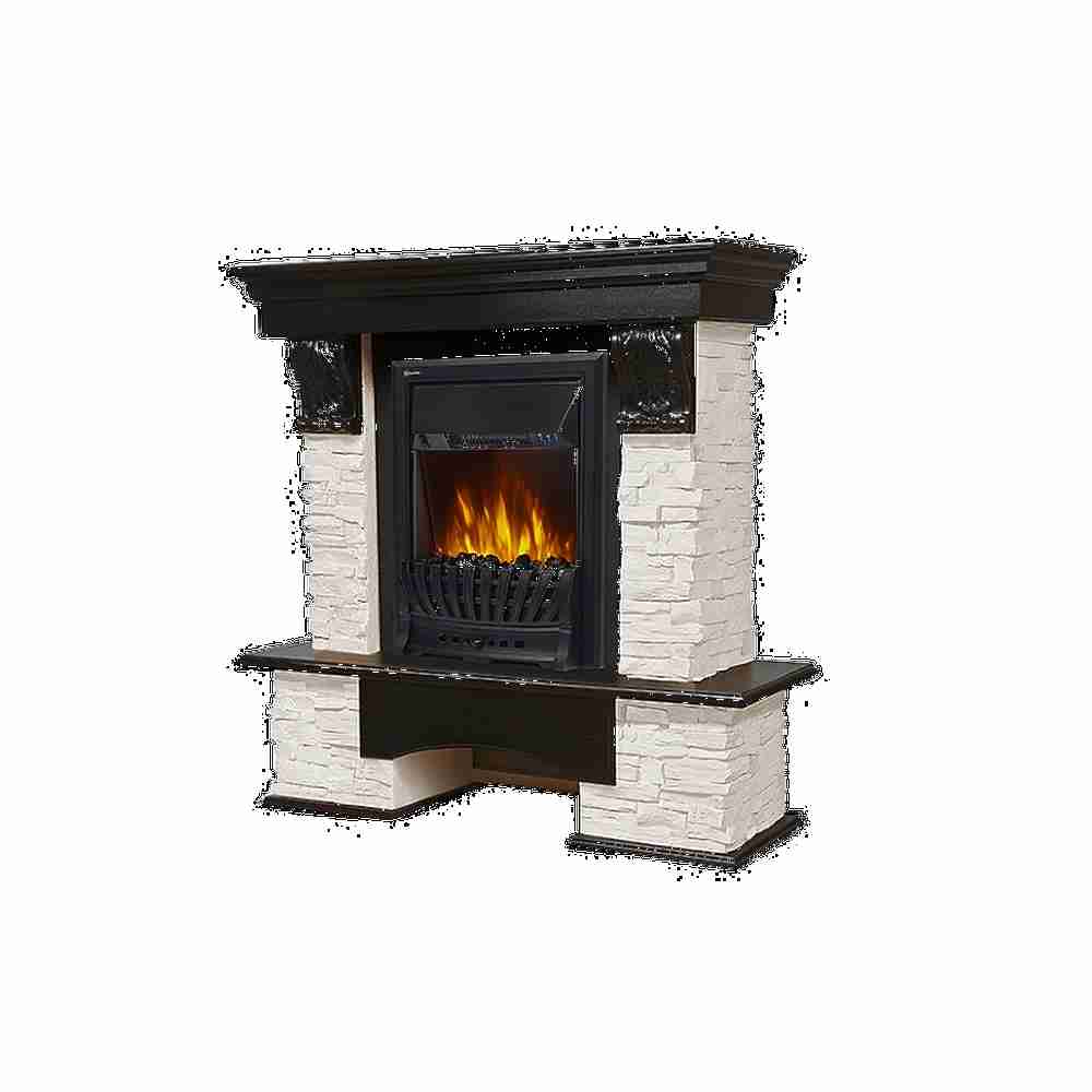 Портал Firelight Pietra Classic камень сланец натуральный, шпон темный дуб