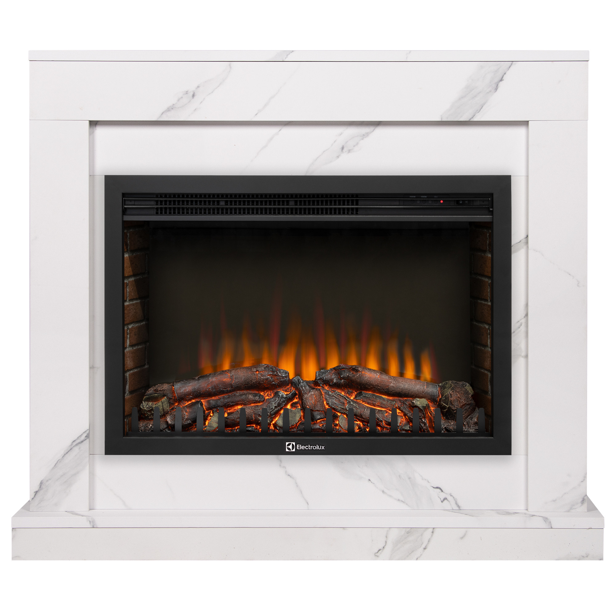 Портал Firelight Simple 25 белый мрамор